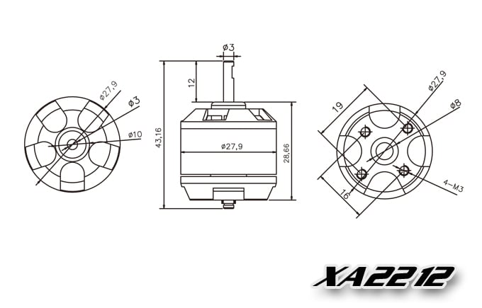 EMAX XA2212 Fırçasız Motor - 980KV (Brushless Multirotor)
