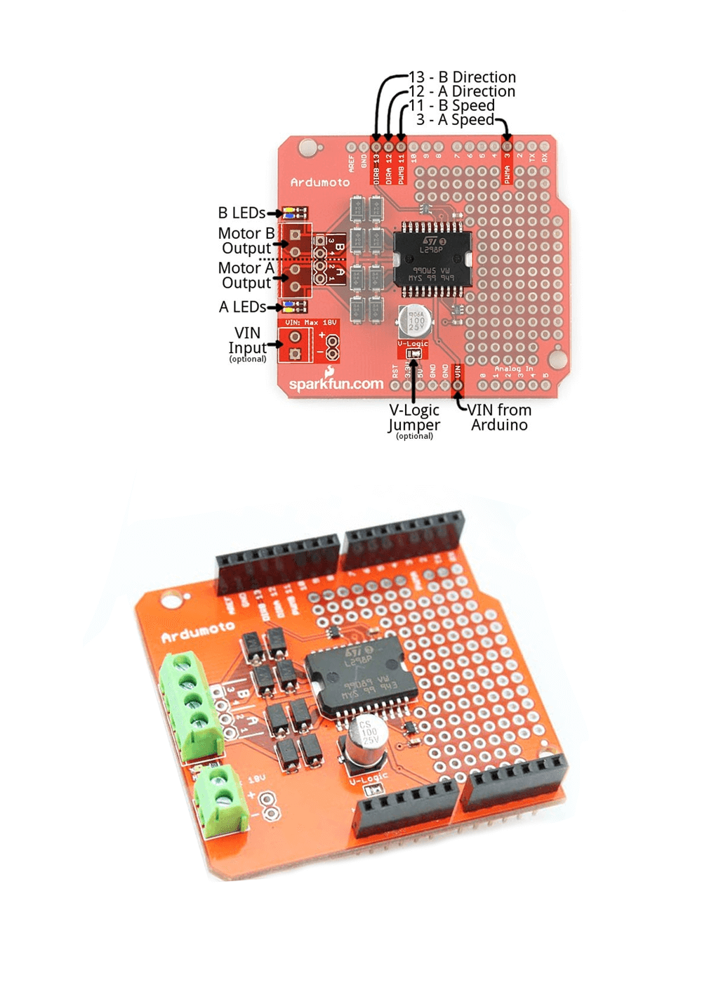 Arduino ile Ardumoto Kullanarak Dc Motor Kontrolü | Robocombo