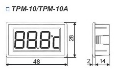 TPM-10 Dijital Termometre Ölçüleri