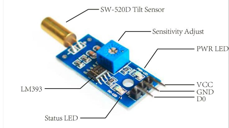 sw-520d eğim sensörü kartı
