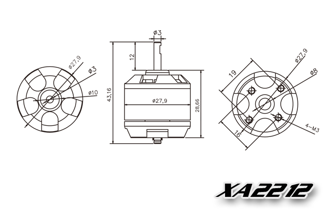 EMAX XA2212 Fırçasız Motor Brushless 1400KV