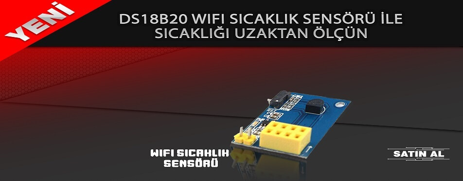 DS18B20 ile WiFi Sıcaklık Sensör Modülü - Arduino Uyumlu